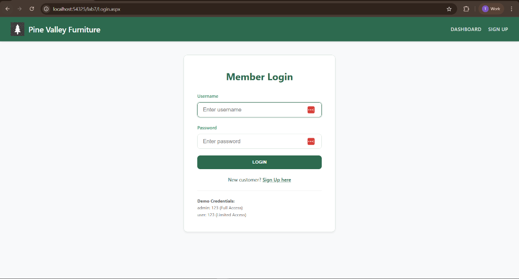 Login Page